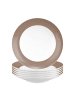 Seltmann Weiden 6er Set Suppenteller Liberty Pure Colors ø 23,5 cm in Cocoa Brown