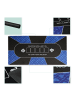 relaxdays Pokermatte in Blau/ Schwarz - 120 x 60 cm