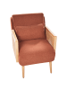 Beliani Sessel ORUM in Orange/Braun - (W) 65 x (H) 80 x (L) 78 cm