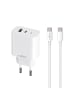 maXlife Maxlife MXTC-06-30AC PD QC Ladegerät 1x USB-C 1x USB 30W weiß + USB-C