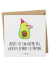 Mr. & Mrs. Panda Glückwunschkarte Avocado Feier mit Spruch in Weiß