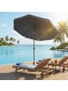 SONGMICS Sonnenschirm Sheld in Grau - (H)218x Ø200 cm