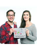 Mr. & Mrs. Panda Mauspad Pandas Freizeitpark besuchen mit Spruch in Grau Pastell