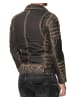 Reichstadt Herren Slim Fit Echtleder Jacke  in Fungi Green