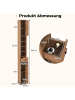 COSTWAY Badschrank schmal 20 x 20 x 180 cm in Hellbraun