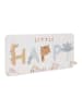 relaxdays Kindergarderobe "Tiere" in Weiß/ Orange - (B)40 x (H)20 x (T)5,5 cm