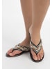 usha FESTIVAL Damen Sandalen Mit Perlenstickerei in Schwarz