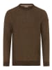 Man's World Rundhalspullover in braun melange