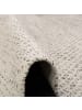 Pergamon Baumwolle Natur Kelim Teppich Sandy Meliert in Schwarz Weiss