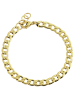 Adeliás Unisex Armband – Panzerarmband aus Edelstahl 18+1 cm in gold