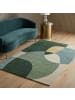 KADIMA DESIGN Teppich Wolle Handgetuftet AIRE Abstrakt Wohnzimmer Modern in Grün-Blau