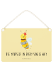Mr. & Mrs. Panda Deko Schild Biene Blume mit Spruch in Gelb Pastell