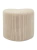 Mauro Ferretti Herzförmiger Pouf aus cremefarbenem Plüschstoff, 49 x 45 x 42 cm