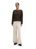 Marc O'Polo Oversize Longsleeve cropped in Burnt Coffee