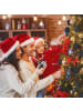 relaxdays 72-tlg. Weihnachtskugeln Set in Schwarz