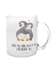 Mr. & Mrs. Panda Haferl Pinguine Kuscheln mit Spruch in Transparent