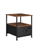 SONGMICS Nachttisch Bellah in Braun-Schwarz - (B)41 x (H)47 x (T)41 cm