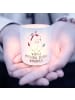 Mr. & Mrs. Panda Teelicht Einhorn Mitteilung mit Spruch in Transparent