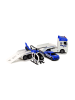 Wisam® Polizeiauto-Transporter-Bausatz Hubschrauber Sound Lichter