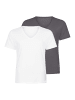 Sloggi Unterhemd / Shirt Kurzarm SLG Base in Weiß / grau