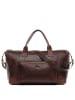 SID & VAIN Leder-Reisetasche Leder Weekender Unisex BRIXTON in braun