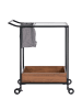 home24 Servierwagen Donard in Grau / Walnuss