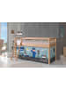 58 aufm Kessel HALBHOHES BETT Kelci 90x200 Textilset Police Buche Massivholz natur