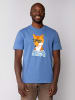 wat? Apparel T-Shirt Fuchs in Bright Blue