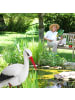 relaxdays Gartenfigur Storch in Weiß/Rot