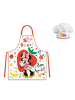 Disney Minnie Mouse Schürze und Mütze – Küchenset für kreative Kinder in Weiß