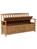 Beliani Gartenbank SOVANA in Braun - (W) 160 x (H) 91 x (L) 60 cm