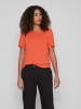 Vila Basic T-Shirt Kurzarm Rundhals Top Oberteil VIMODALA in Orange