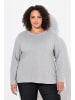 Ulla Popken Shirt in hellgrau mélange