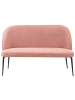 Beliani 2-Sitzer Sofa OSBY in Rosa/Schwarz - (W) 130 x (H) 85 x (L) 49 cm