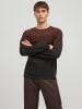 Jack & Jones Rundhals Strickpullover Langarm Sweater aus Baumwolle JJEHILL in Braun