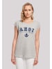 F4NT4STIC Extended Shoulder T-Shirt Ahoi Knut & Jan Hamburg in grau meliert