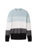 TOM TAILOR Denim Pullover STRUCTURED COLORBLOCK in Mehrfarbig