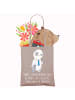 Mr. & Mrs. Panda Tote Bag Danke Nachbar mit Spruch in Braun Pastell