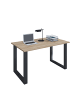 VCM  Schreibtisch Bürotisch Computertisch 110x50 Lona U in Schwarz / Sonoma-Eiche