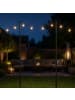 relaxdays 6 x Lichterkettenstange in Schwarz - 3 m
