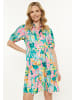 Usha Women Dress in green multicolor