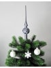 JACK Christbaumspitze Eislack 28cm Glas Matt Emaille in Anthrazit