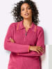 creation L Lyocell-Baumwoll-Pullover in fuchsia