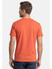 Lerros T-Shirt Basic in Hellgrau / rot / petrol