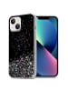 cadorabo Hülle für Apple iPhone 13 Glitter in Schwarz mit Glitter