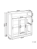 Beliani Vitrine CRABTREE in Weiß - (W) 86 x (H) 86 x (L) 32 cm