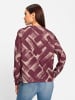 Heine Langarmshirt in bordeaux-sand-bedruckt