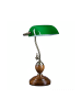 relaxdays Bankerlampe in Grün/Braun - (B)26,5 x (H)43 x (T)18 cm