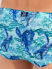 HOM Badehose Swim Micro Briefs Tartane in blue print