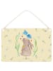 Mr. & Mrs. Panda Wandschild Hase Blume ohne Spruch in Blumig